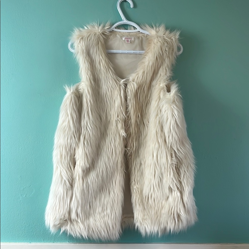 Cream Faux Fur Vest